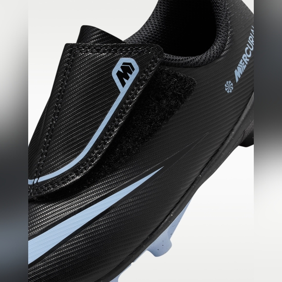 Nike Kids Black and Blue Mercurial Cleats - Picture 7 of 9